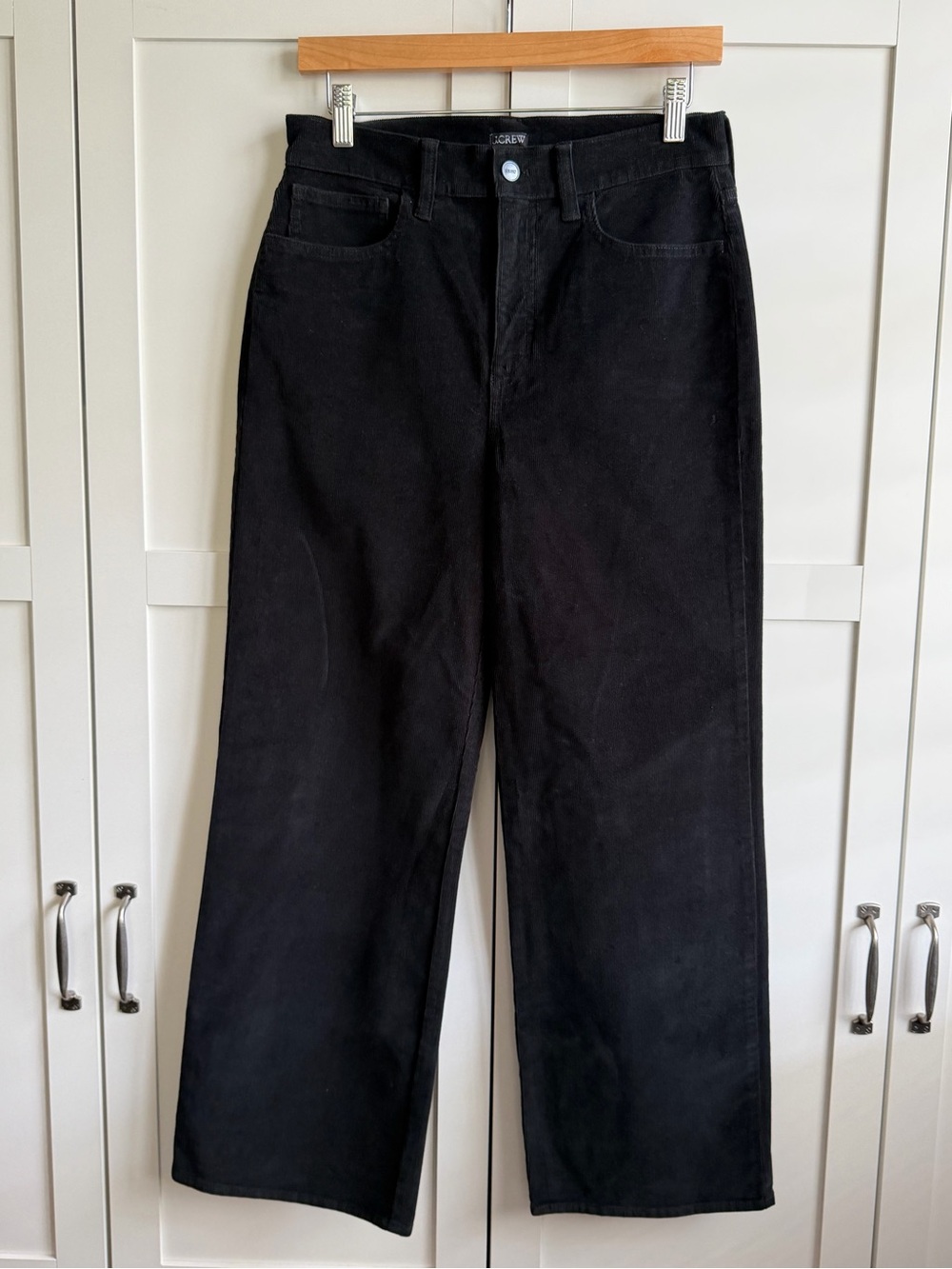 J.Crew Slim-Wide Pant in Corduroy in Black Size 27